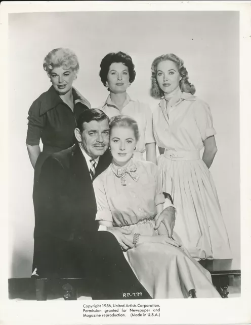 CLARK GABLE & Cast Original Vintage 1956 THE KING AND FOUR QUEENS Portrait Photo