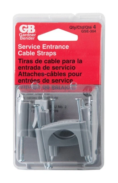 Gardner Bender 1 in. W Plastic Insulated Service Entrance Cable Straps 4 pk