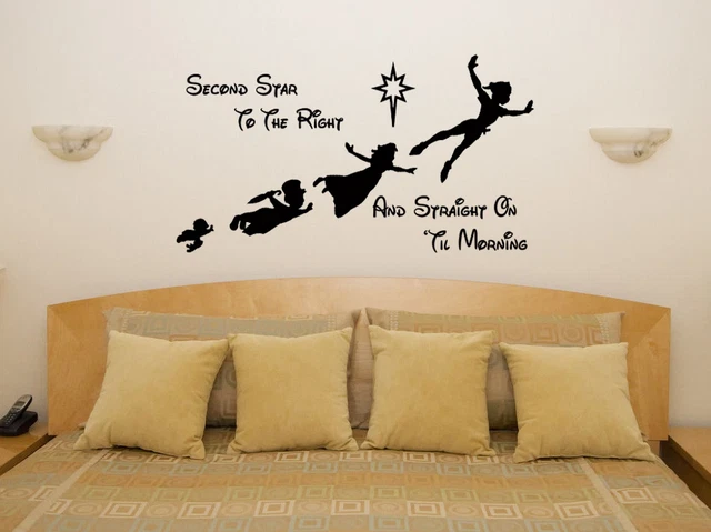 PETER PAN SECOND Star - Disney Children's Bedroom Decal Wall Art ...