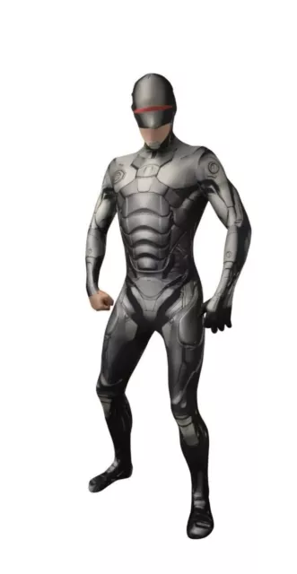 Robocop Morphsuit Morph Costume Adult Fancy Dress Up Mens Comicon L