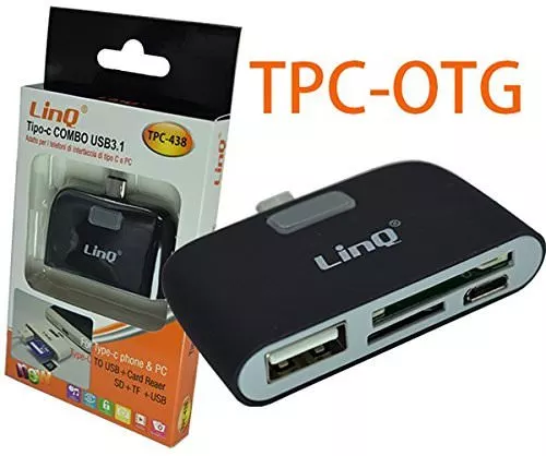 Lettore di schede di memoria esterna usb Type C Adattatore LINQ TPC 438