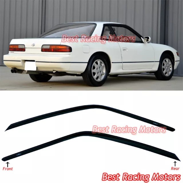 For 1989-1993 Nissan 240SX S13 2dr Coupe JDM Style Side Window Visors