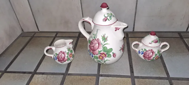 vintage Keramik Geschirr Villeroy& Boch:Dreier Kern, Dekor Colmar"Alt Strassburg