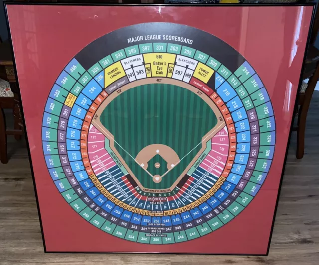 Busch Stadium II Seating Chart Framed