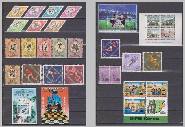 Collection SPORT on stamps - see photos