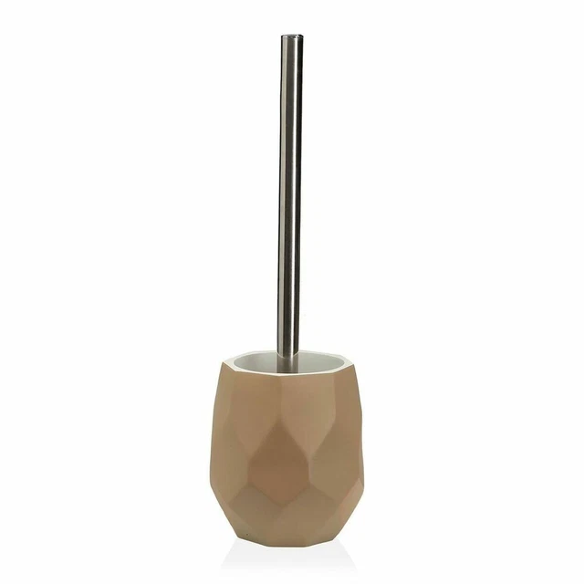 Escobilla para el Baño Versa Amanda Beige Resina [11,2 x 37 x 11,2 cm]