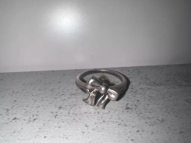 Tiffany & Co. Sterling Silver Bow Ribbon Ring