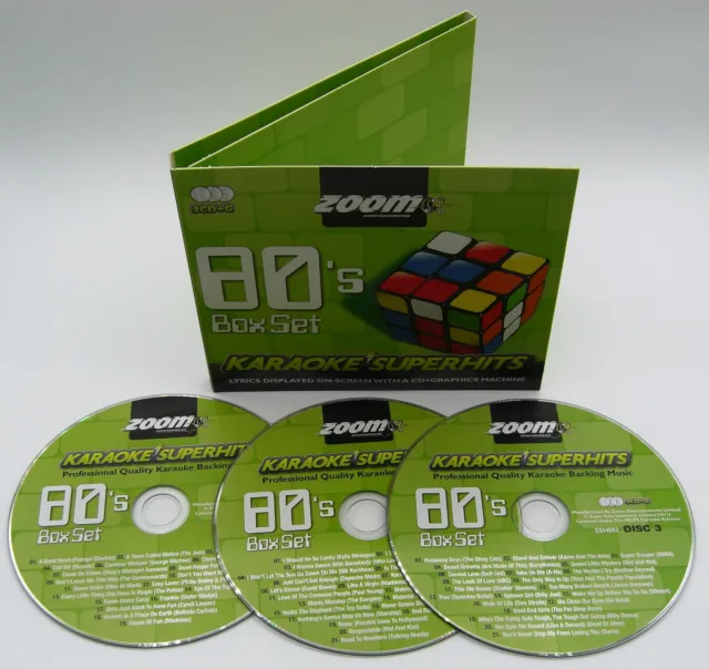 Zoom Karaoke CD + G - 60er 70er 80er Superhits - drei Dreifach CD + G Karaoke Disc Packs 2