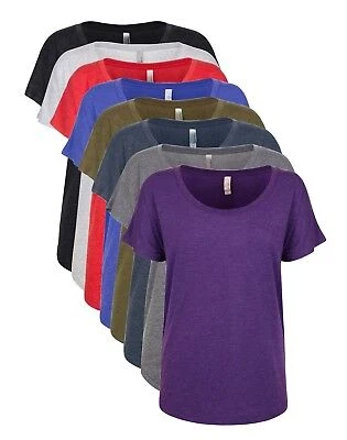 Donna Donne Next Level Donna Tri-Blend Dolman Maniche Maglietta