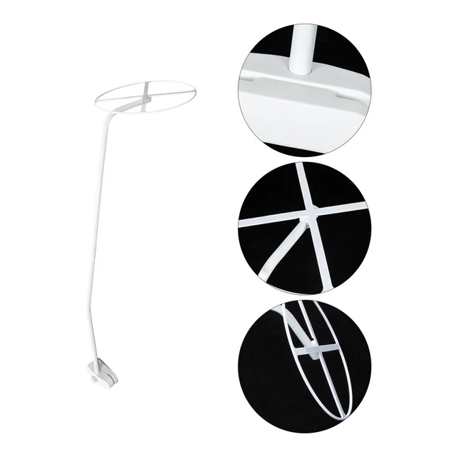 COOPHYA Support Moustiquaire Garçon Et Filles Ajustable En Acier Tubulaire, Porte-Filet Pour Lit Bébé, Structure Stable Et Fixation Par Vis, Accessoire Chambre Bébé Pratique, à 2 Sections