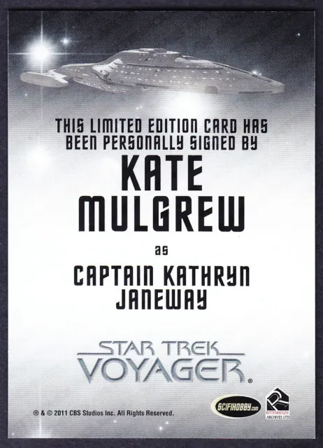 Star Trek Voyager Heroes & Villains Autograph Kate Mulgrew As Captain Janeway 2
