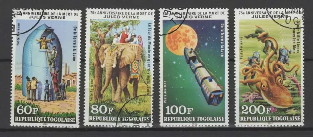 TOGO Timbres Jules Verne PA n°423 à 426 oblitérés