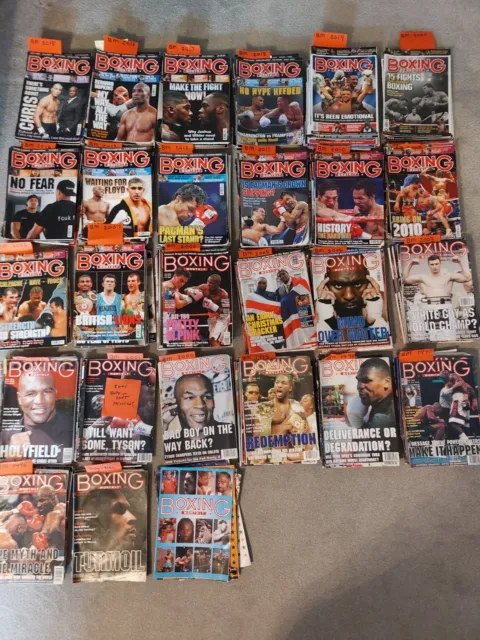 Boxing Magazines UK Job Lot  Large collection of Boxing News and Boxing Monthly.