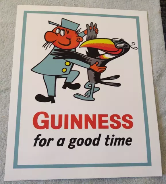 1960's GUINNESS For a Good Time  Retro Beer Brewery AD Poster FREE SHIPPING