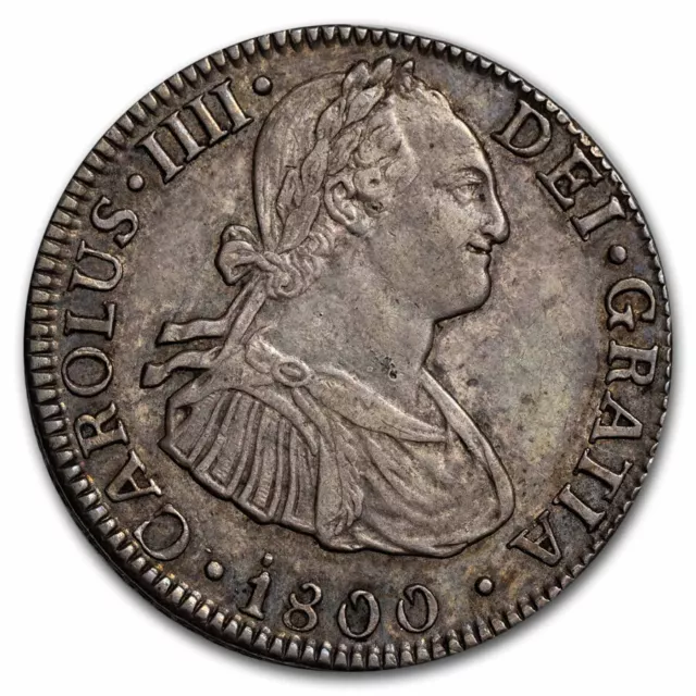 1800-Mo FM Mexico Silver 2 Reales Charles IV Unc