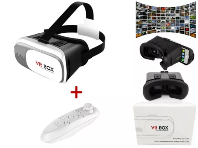 Kit Vr Box+Joystick Occhiali Visore 3D Realta Aumentata 360° Per Iphone Android