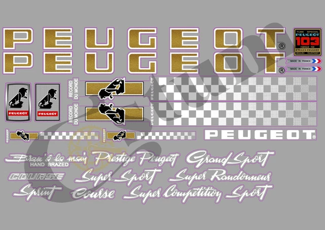 PEUG416 STICKERS DECALS PEUGEOT vélo bike bicycle