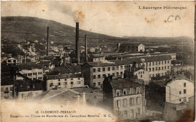 Carte Postale Ancienne - Clermont-Ferrand - Usine Michelin, Entree Des Ateliers (France, 63 Puy-De-Dome)