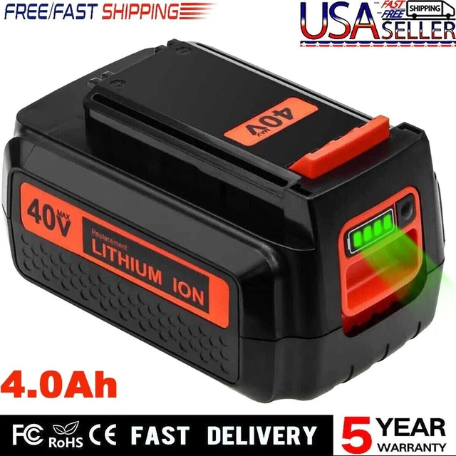 40 Volt for Black and Decker 40V 3.0Ah Max Lithium Battery LBX2040 LBXR36 LSW36