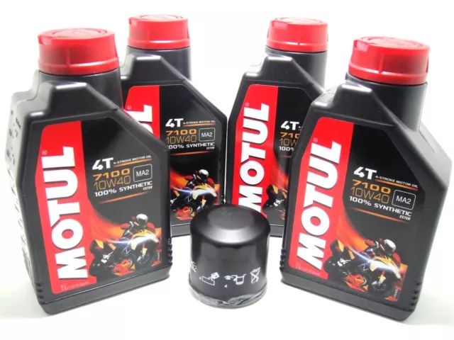 Kit Tagliando Olio Motul 7100 10W40 Filtro Hf303 Kawasaki Zx-10R 1000 Ninja 2013