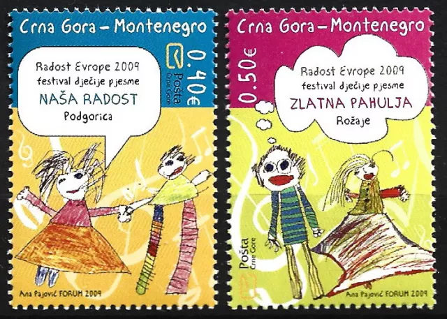 Montenegro - Europäisches Kindertreffen Satz postfrisch 2009 Mi. 220-221