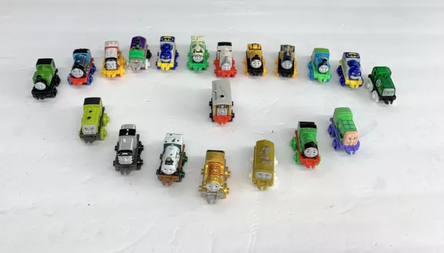 Thomas The Train Minis Lot of 20 Mini Trains Gold Batman Flash Green Lantern Etc