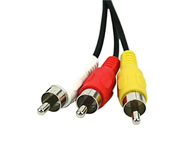 USB to 3RCA Audio Video A/V Camcorder Adapter Cable for TV Mac PC Tool-Black