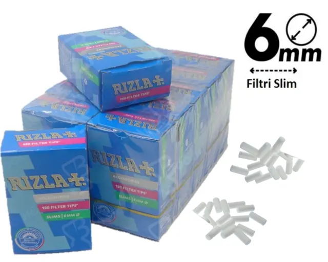 FILTRI RIZLA SLIM Filtri Tips 6mm Filter Rolling 20 Packs - 150 Filters  Tips EUR 33,38 - PicClick IT