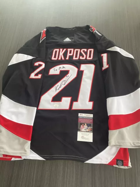 2017-18 Kyle Okposo Buffalo Sabres Game Worn Jersey - Photo Match – Team  Letter