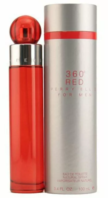 360 RED for Men by Perry Ellis Cologne 3.4 oz EDT New in Box