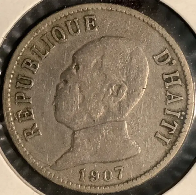 1907 HAITI 20 Centimes - Copper-Nickel Coin
