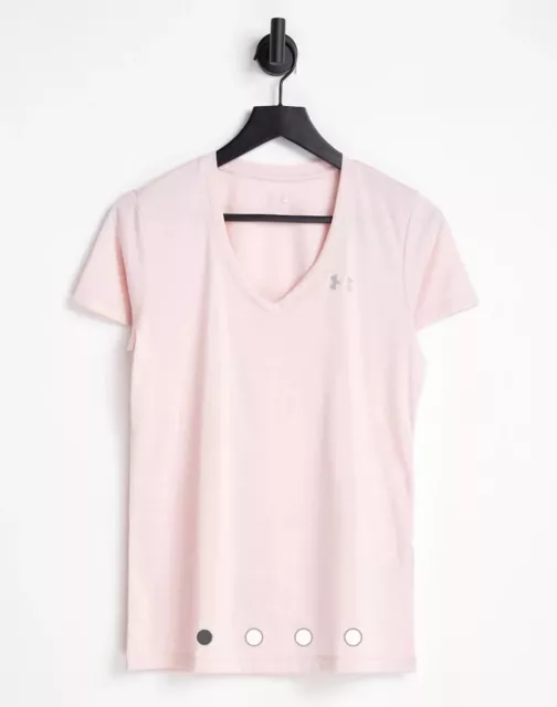 NEW Under Armour Women's Pink Tech Twist V-Neck T-Shirt 2XL