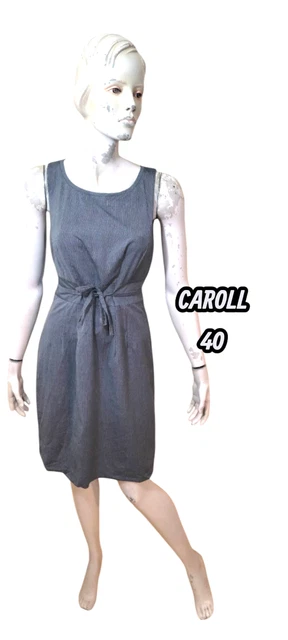 Robe Noire Caroll Taille 38 Manches 3/4 Viscose - Occasion Parfait état Doublée