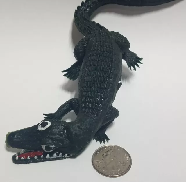 RUBBER ALLIGATOR CROCODILE VINTAGE OLD 10" Long Vending Toy Gater Croc Toy