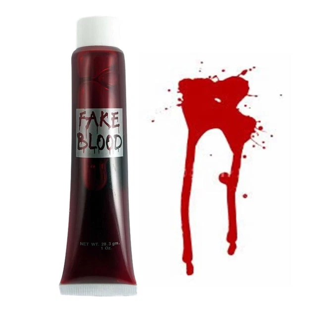 10 FAKE BLOOD Tube Zombie Horror Wounds Scabs Halloween Party Stage