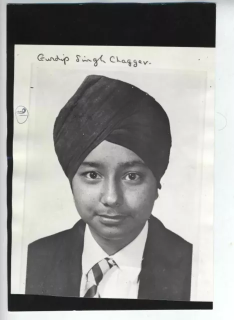 Foto original Sikh Gurdip Singh Chagger 1976 Gran Bretaña Southall Youth