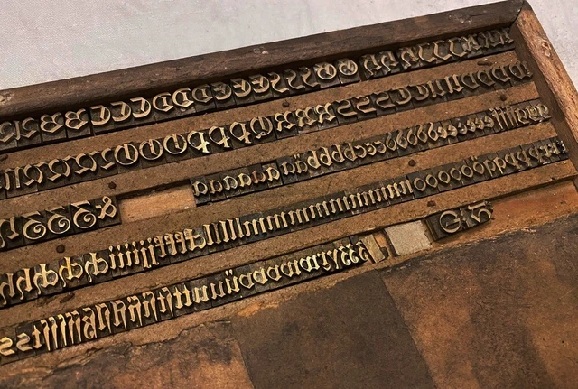 Prägeschrift für Buchbinder Messing gotisch Messingbuchstaben Fraktur Prägen