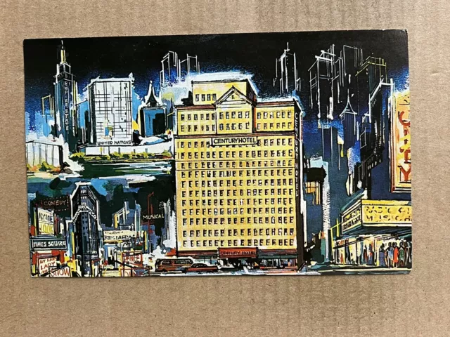 Postcard New York City NY NYC Hotel Century Advertising Art Vintage PC