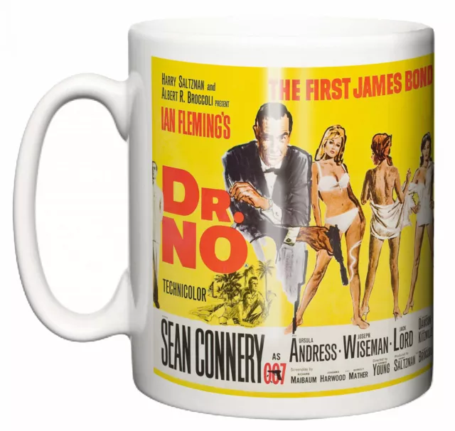 Dr. No Poster & Scene James Bond Sean Connery Movie 1962 Coffee Tea Mug Gift