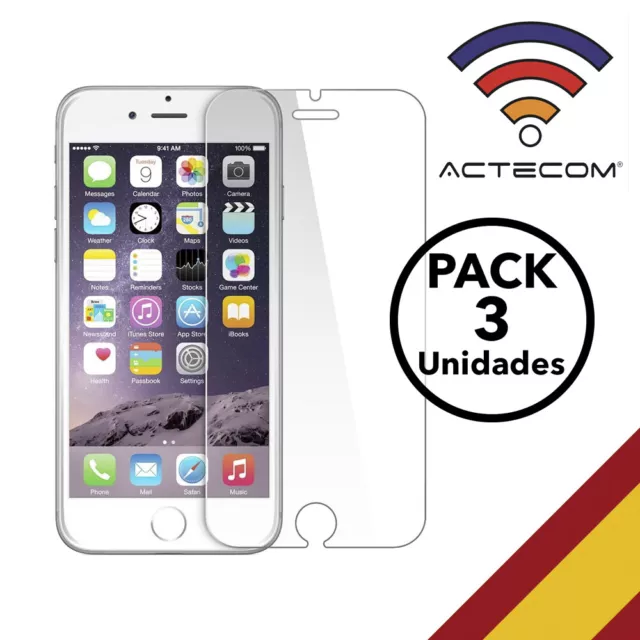 Actecom® Pack 3X Cristal Templado 9H Para Iphone Se 3 2022 Protector Pantalla