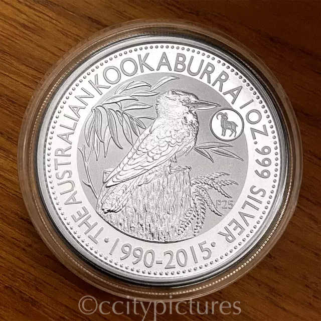 2015 1 oz Silver Australian Kookaburra Goat Privy GEM BU Coin Perth Mint 999 #6