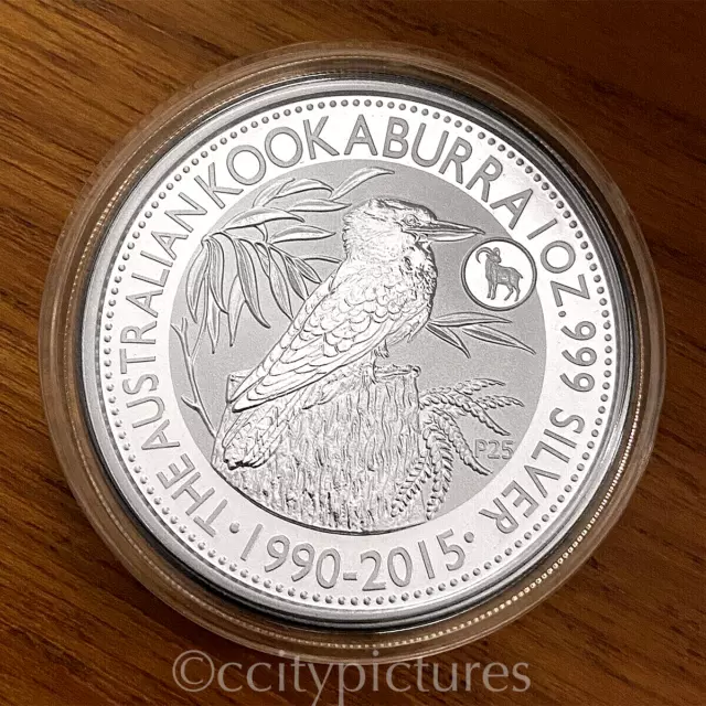 2015 1 oz Silver Australian Kookaburra Goat Privy GEM BU Coin Perth Mint 999 #1
