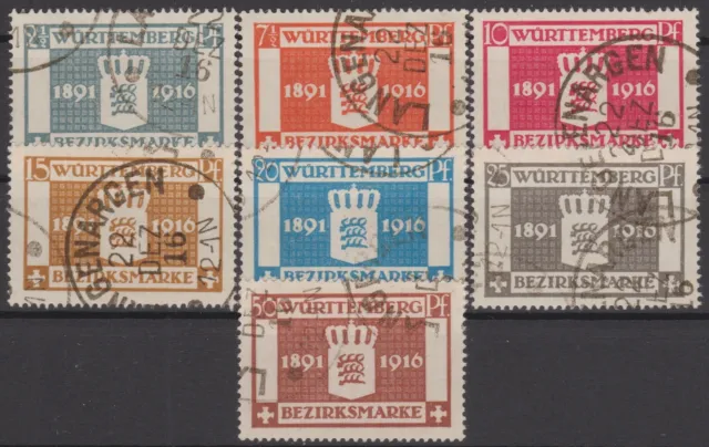== AD Württemberg Dienst Mi. 123-129 gest., gepr. BPP, Kat. 150€ ==