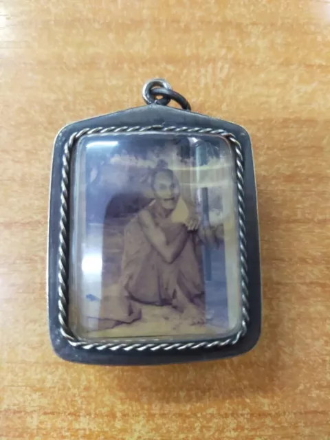 Phra LP Suang Photo Locket Wat Pripattana Temple Pendant Thai Buddha Amulet 3