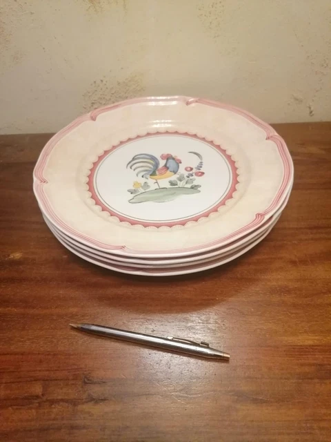 Série de 8 assiettes plates Villeroy & Boch « Vieux Strasbourg