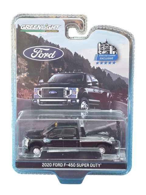 thumbnail interactive-video image 1 of GreenLight 1:64 2020 Ford F-450 Super Duty Dually Pickup - Black, Exclusive Hitch & Tow Edition 1 of 6