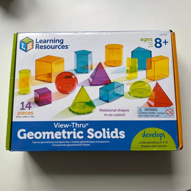 Learning Resources Ansicht durch geometrische Volumenkörper 3D+2D Geometrie transparente Formen