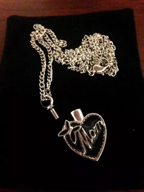 Memorial Cremation Jewellery Heart/Pendant/Urn/Keepsake for Ashes-"Mom"