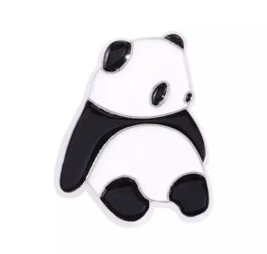 Panda pin badge, enamel bear badge, lapel pin, animal brooch,  enamel pin, 1 pc