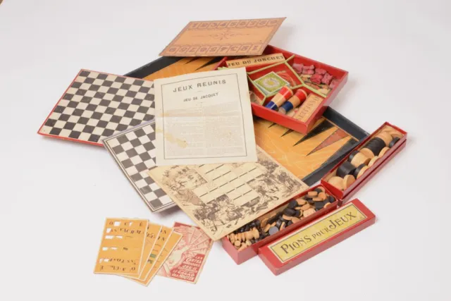 Satz Gesellschaft Aneinandergefügte, Backgammon, Damen, -satz Gegen 1950